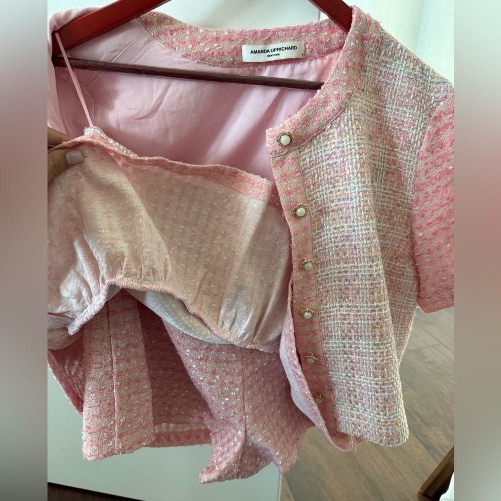 Amanda Uprichard Pink Tweed Dress - Picture 5 of 5